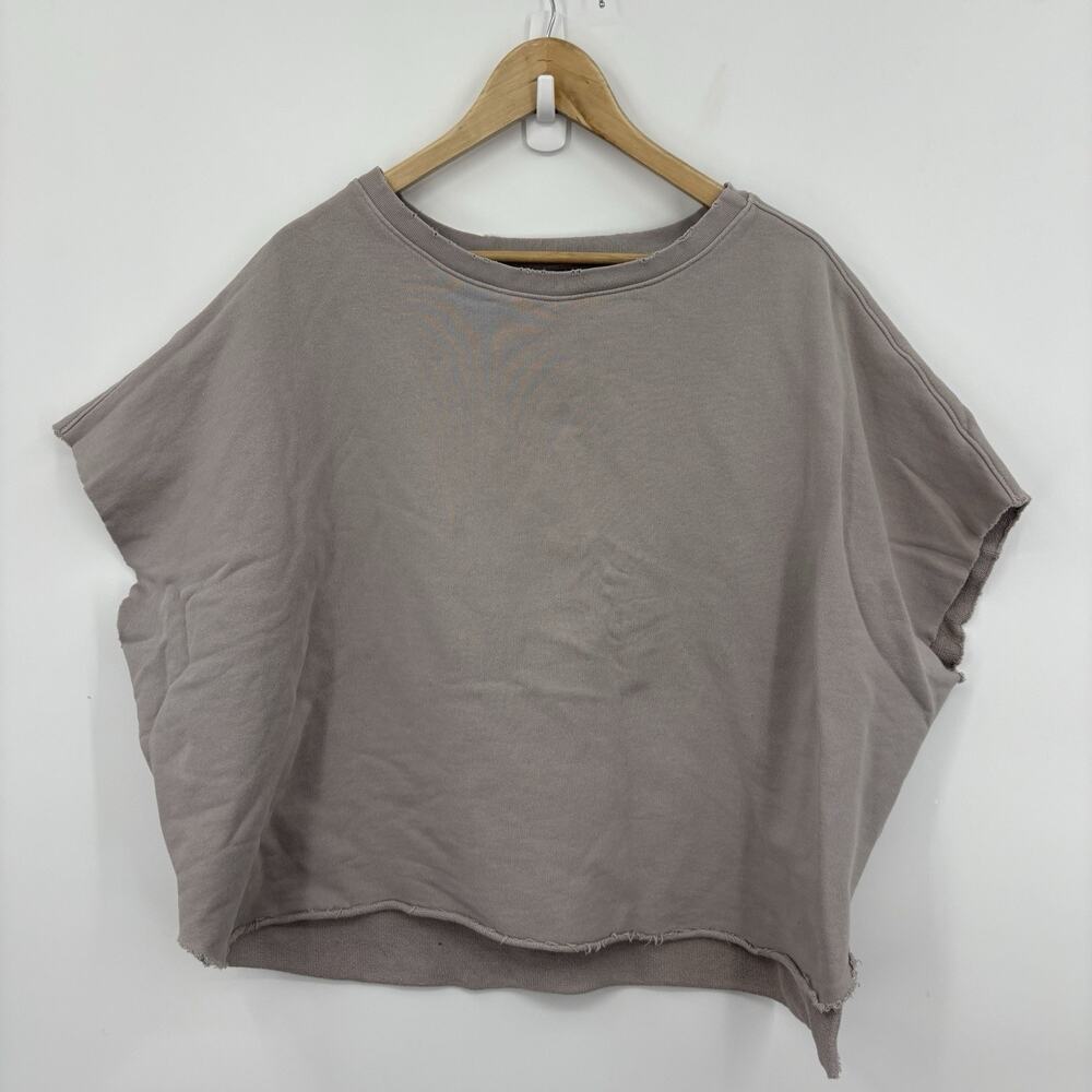 Frank & Eileen Capelet Sweatshirt One Size Minimalist Lounge Luxury Capsule Soft - Picture 2 of 10